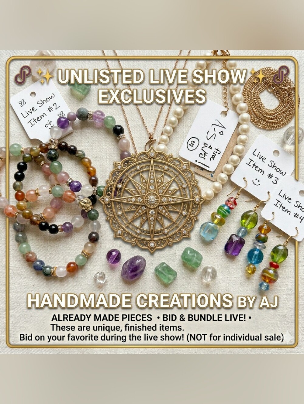 ✨ LIVE SHOW ONLY ✨ Ready-Made Jewelry Selection • Handmade by AJ